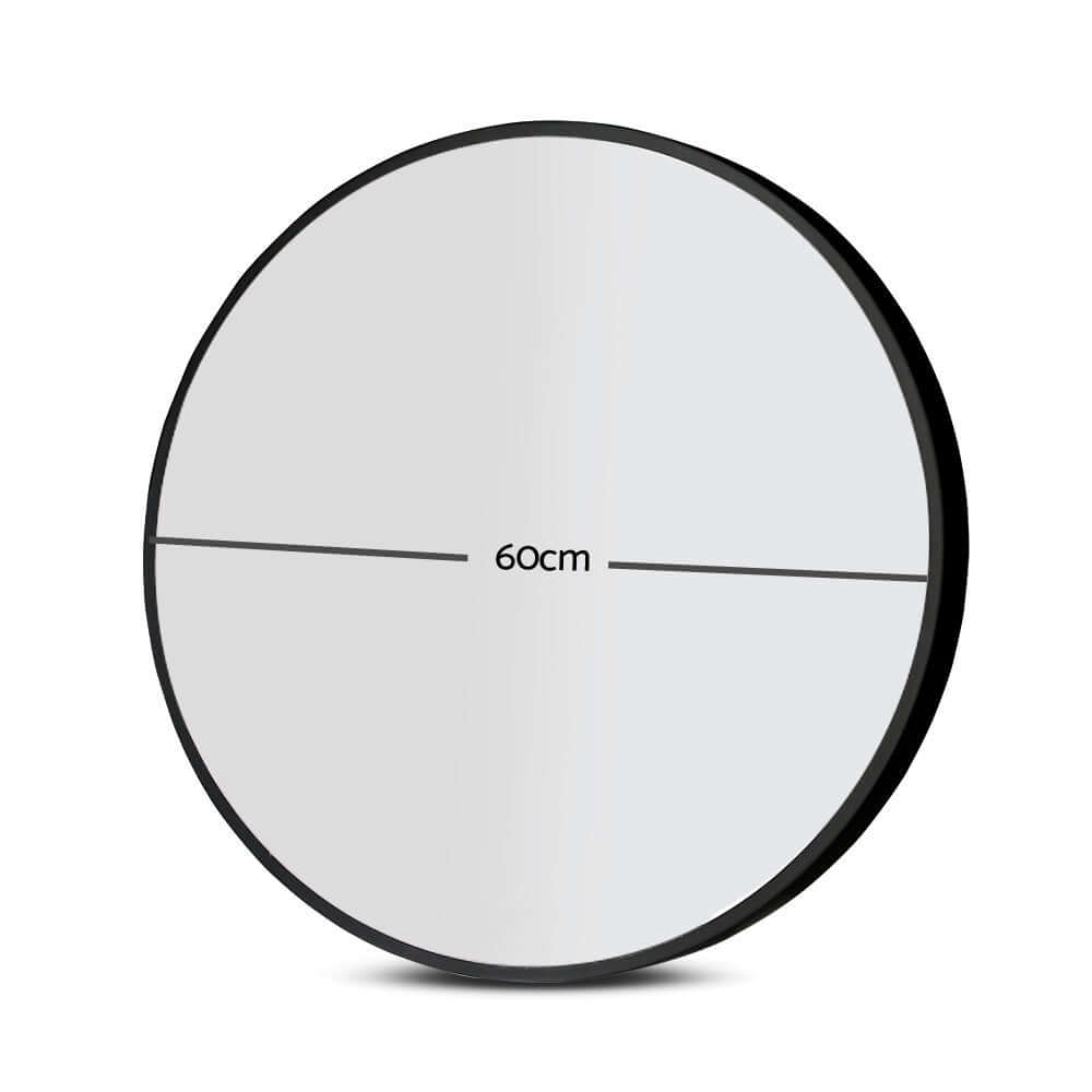 _label_, DSZ Product, feed-cond-new, feed-sl-free shipping, free-shipping, newEmbellir Wall Mirror Makeup 60Cm Home Decor Framed Mirrors Bathroom Round Black - Premium Health & Beauty > Makeup > Makeup Mirrors from Embellir ! Shop Online Buy Now at S & D's Value Store Family Business Best Customer Service_label_, DSZ Product, feed-cond-new, feed-sl-free shipping, free-shipping, new