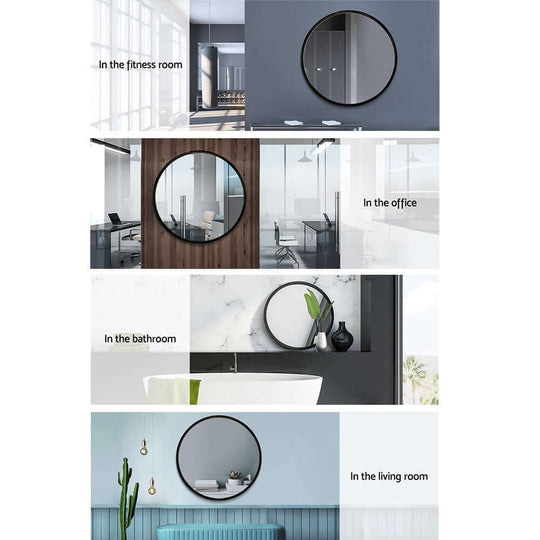 DSZ Product, feed-cond-new, feed-sl-DSZ Freight Payable, newEmbellir Wall Mirror Makeup 70Cm Home Decor Framed Mirrors Bathroom Round Black - Premium Health & Beauty > Makeup > Makeup Mirrors from Embellir ! Shop Online Buy Now at S & D's Value Store Family Business Best Customer ServiceDSZ Product, feed-cond-new, feed-sl-DSZ Freight Payable, new