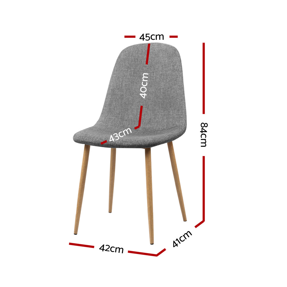 DSZ Product, feed-cond-new, feed-sl-DSZ Freight Payable, newArtiss Dining Chairs Set Of 4 Linen Curved Slope Grey - Premium Furniture > Dining > Dining Set from Artiss ! Shop Online Buy Now at S & D's Value Store Family Business Best Customer ServiceDSZ Product, feed-cond-new, feed-sl-DSZ Freight Payable, new