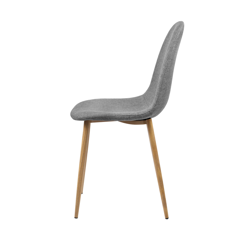 DSZ Product, feed-cond-new, feed-sl-DSZ Freight Payable, newArtiss Dining Chairs Set Of 4 Linen Curved Slope Grey - Premium Furniture > Dining > Dining Set from Artiss ! Shop Online Buy Now at S & D's Value Store Family Business Best Customer ServiceDSZ Product, feed-cond-new, feed-sl-DSZ Freight Payable, new