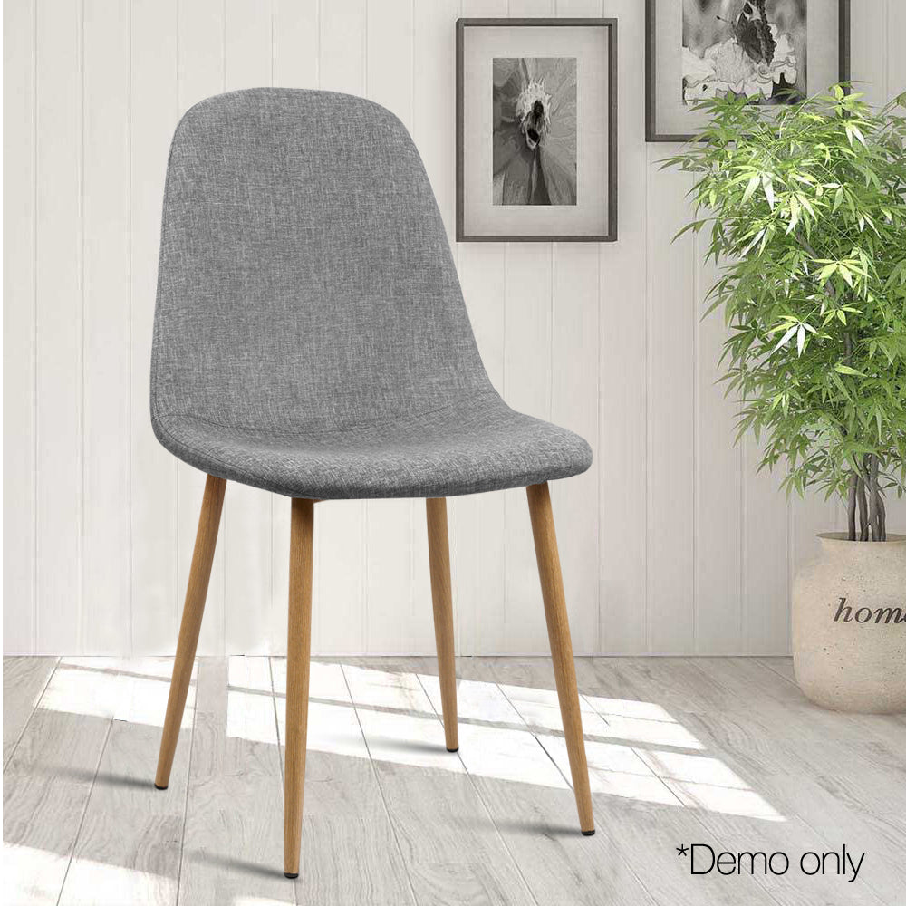 DSZ Product, feed-cond-new, feed-sl-DSZ Freight Payable, newArtiss Dining Chairs Set Of 4 Linen Curved Slope Grey - Premium Furniture > Dining > Dining Set from Artiss ! Shop Online Buy Now at S & D's Value Store Family Business Best Customer ServiceDSZ Product, feed-cond-new, feed-sl-DSZ Freight Payable, new