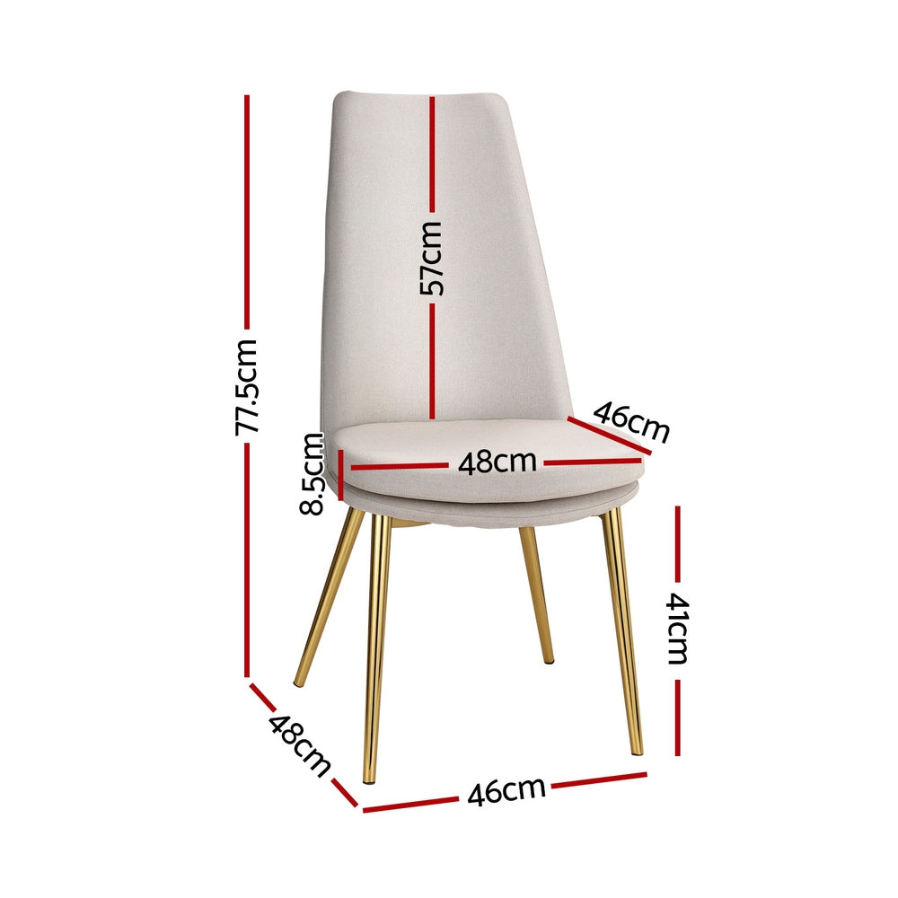 DSZ Product, feed-cond-new, feed-sl-DSZ Freight Payable, newArtiss Dining Chairs Set Of 2 Linen Fabric High Back Beige - Premium Furniture > Dining > Dining Set from Artiss ! Shop Online Buy Now at S & D's Value Store Family Business Best Customer ServiceDSZ Product, feed-cond-new, feed-sl-DSZ Freight Payable, new