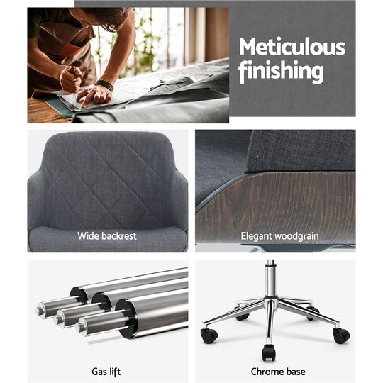 DSZ Product, feed-cond-new, feed-sl-DSZ Freight Payable, newArtiss Wooden Office Chair Fabric Seat Grey - Premium Furniture > Office > Office & Desk Chairs from Artiss ! Shop Online Buy Now at S & D's Value Store Family Business Best Customer ServiceDSZ Product, feed-cond-new, feed-sl-DSZ Freight Payable, new