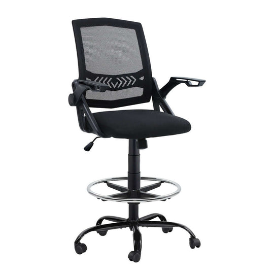 Affordable Artiss Office Chair Drafting Stool with mesh backrest and padded seat for comfort and style.