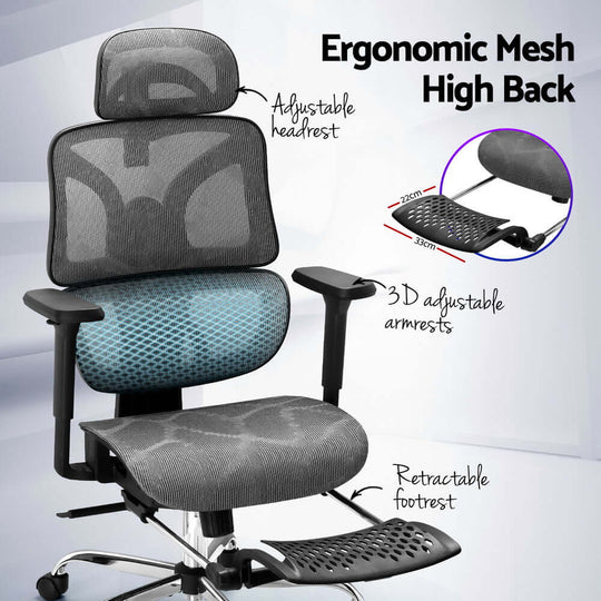 DSZ Product, feed-cond-new, feed-sl-DSZ Freight Payable, newArtiss Ergonomic Office Chair Footrest Grey - Premium Furniture > Office > Office & Desk Chairs from Artiss ! Shop Online Buy Now at S & D's Value Store Family Business Best Customer ServiceDSZ Product, feed-cond-new, feed-sl-DSZ Freight Payable, new