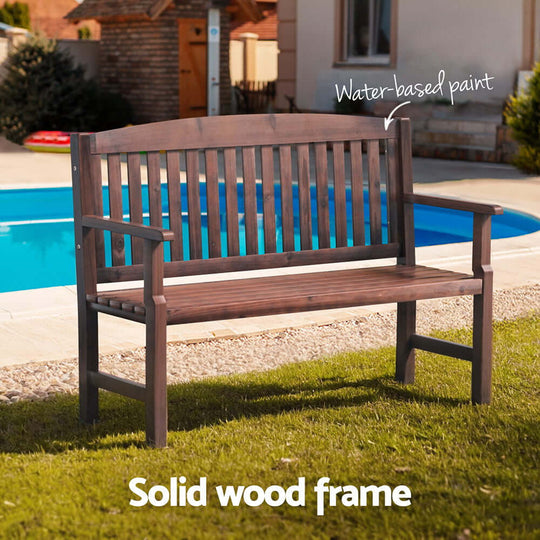 Gardeon outdoor garden bench made of solid fir wood with water-based paint, ideal for creating a beautiful patio space.