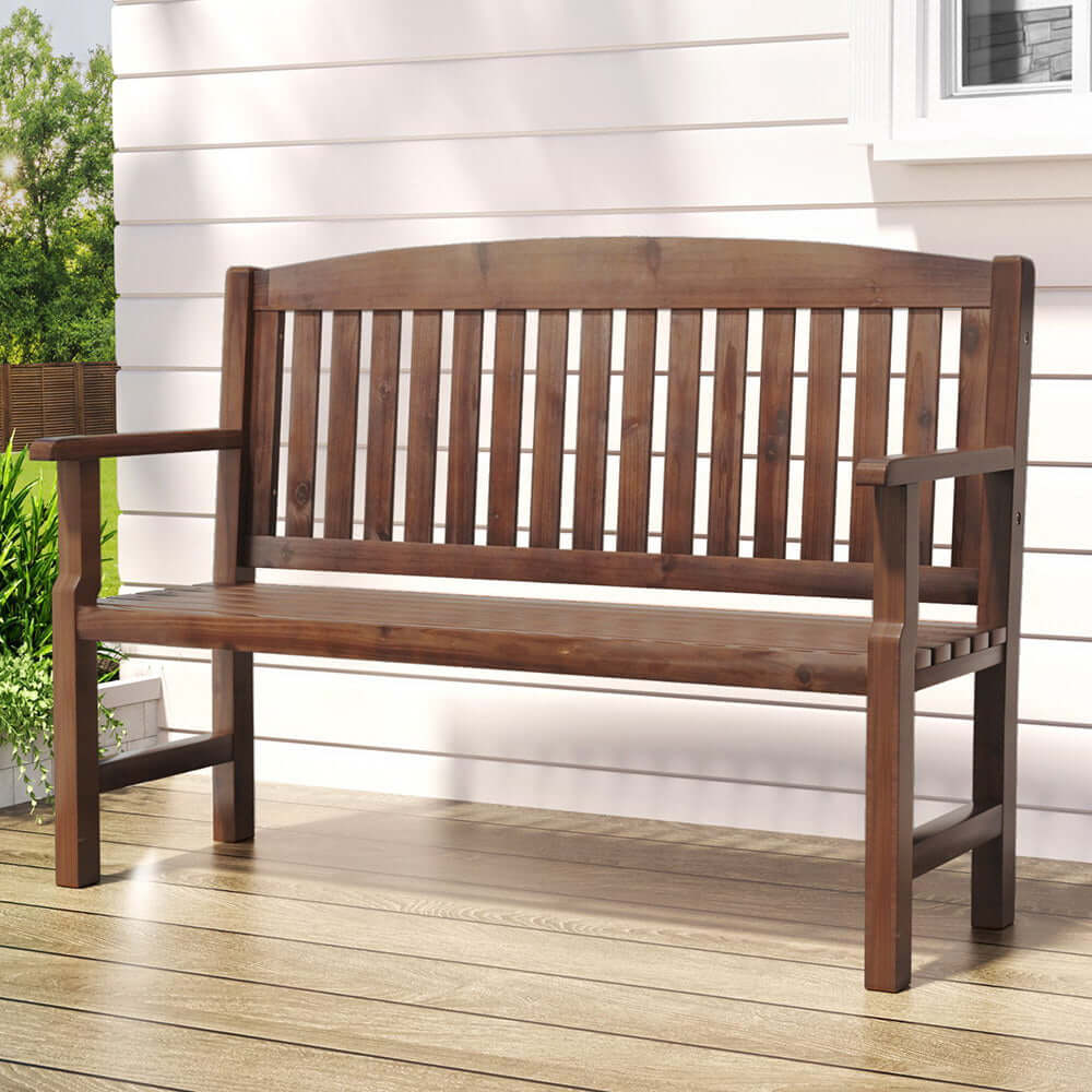 Gardeon outdoor bench 2 seater wooden lounge chair perfect for patio furniture, quality and affordable design.