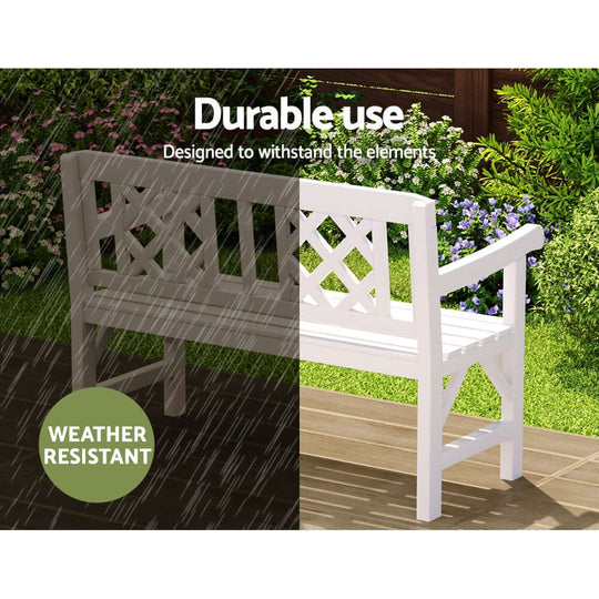 Gardeon garden bench with weather-resistant design, perfect for durable indoor and outdoor use.