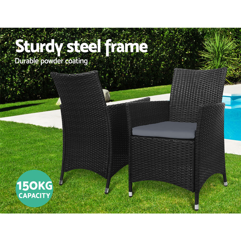 DSZ Product, feed-cond-new, feed-sl-DSZ Freight Payable, newGardeon 3Pc Bistro Set Outdoor Furniture Rattan Table Chairs Cushion Patio Garden Idris - Premium Furniture > Outdoor > Outdoor Chairs from Gardeon ! Shop Online Buy Now at S & D's Value Store Family Business Best Customer ServiceDSZ Product, feed-cond-new, feed-sl-DSZ Freight Payable, new