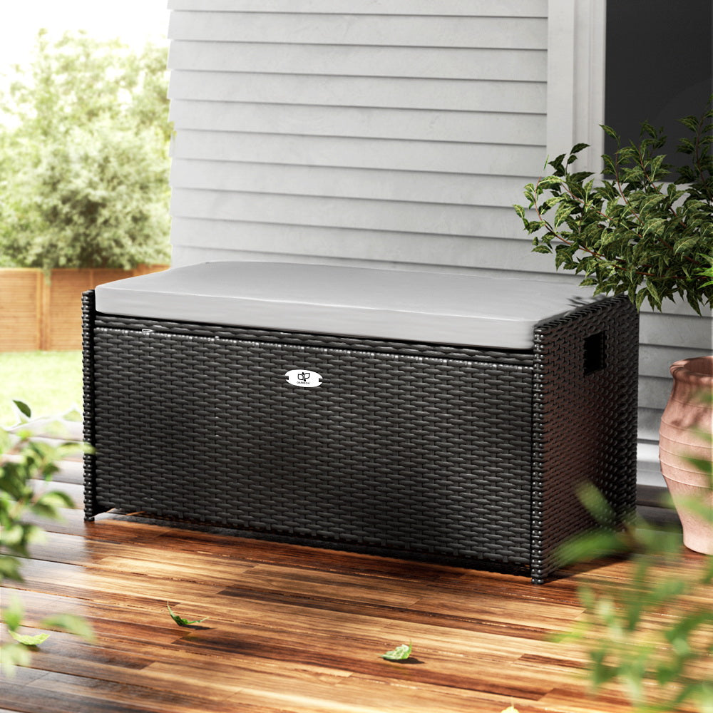 DSZ Product, feed-cond-new, feed-sl-DSZ Freight Payable, newGardeon Outdoor Storage Bench Box Wicker Garden Sheds Tools Cushion Patio Furniture Black - Premium Furniture > Outdoor > Outdoor Chairs from Gardeon ! Shop Online Buy Now at S & D's Value Store Family Business Best Customer ServiceDSZ Product, feed-cond-new, feed-sl-DSZ Freight Payable, new