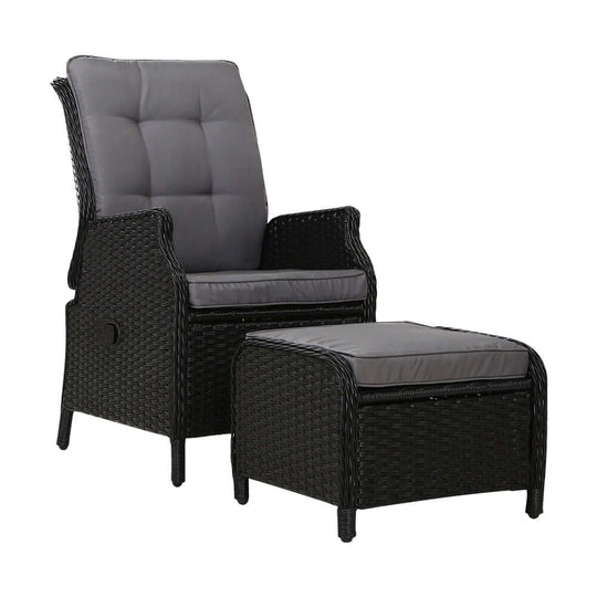 DSZ Product, feed-cond-new, feed-sl-DSZ Freight Payable, newGardeon Recliner Chair Sun Lounge Wicker Lounger Outdoor Furniture Patio Adjustable Black - Premium Furniture > Outdoor > Outdoor Chairs from Gardeon ! Shop Online Buy Now at S & D's Value Store Family Business Best Customer ServiceDSZ Product, feed-cond-new, feed-sl-DSZ Freight Payable, new