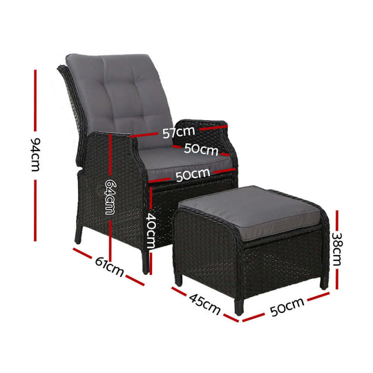 DSZ Product, feed-cond-new, feed-sl-DSZ Freight Payable, newGardeon Recliner Chair Sun Lounge Wicker Lounger Outdoor Furniture Patio Adjustable Black - Premium Furniture > Outdoor > Outdoor Chairs from Gardeon ! Shop Online Buy Now at S & D's Value Store Family Business Best Customer ServiceDSZ Product, feed-cond-new, feed-sl-DSZ Freight Payable, new