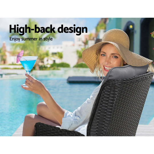 DSZ Product, feed-cond-new, feed-sl-DSZ Freight Payable, newGardeon Recliner Chair Sun Lounge Wicker Lounger Outdoor Furniture Patio Adjustable Black - Premium Furniture > Outdoor > Outdoor Chairs from Gardeon ! Shop Online Buy Now at S & D's Value Store Family Business Best Customer ServiceDSZ Product, feed-cond-new, feed-sl-DSZ Freight Payable, new