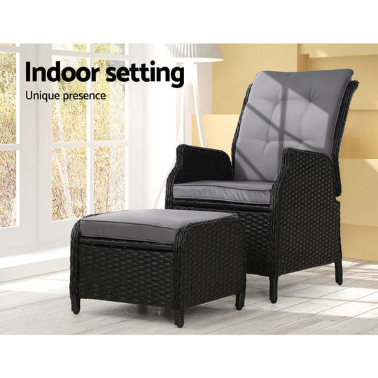 DSZ Product, feed-cond-new, feed-sl-DSZ Freight Payable, newGardeon Recliner Chair Sun Lounge Wicker Lounger Outdoor Furniture Patio Adjustable Black - Premium Furniture > Outdoor > Outdoor Chairs from Gardeon ! Shop Online Buy Now at S & D's Value Store Family Business Best Customer ServiceDSZ Product, feed-cond-new, feed-sl-DSZ Freight Payable, new