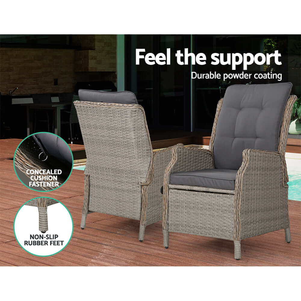 DSZ Product, feed-cond-new, feed-sl-DSZ Freight Payable, newGardeon Recliner Chair Sun Lounge Wicker Lounger Outdoor Furniture Patio Adjustable Grey - Premium Furniture > Outdoor > Outdoor Chairs from Gardeon ! Shop Online Buy Now at S & D's Value Store Family Business Best Customer ServiceDSZ Product, feed-cond-new, feed-sl-DSZ Freight Payable, new