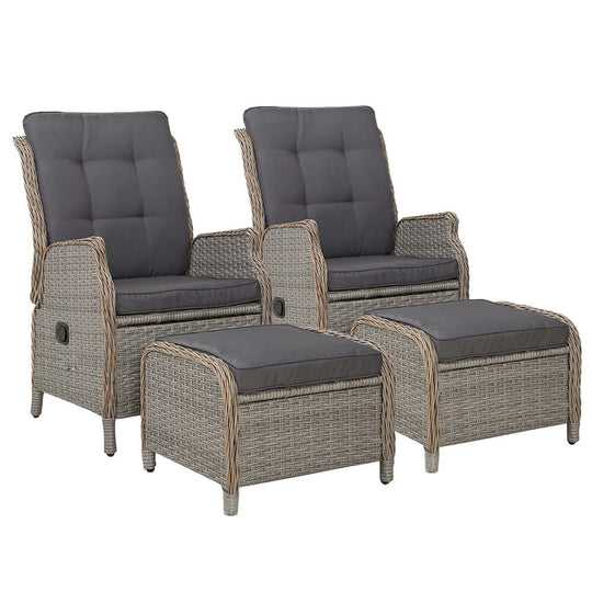 DSZ Product, feed-cond-new, feed-sl-DSZ Freight Payable, newGardeon 2Pc Recliner Chair Sun Lounge Wicker Lounger Outdoor Furniture Adjustable Grey - Premium Furniture > Outdoor > Outdoor Chairs from Gardeon ! Shop Online Buy Now at S & D's Value Store Family Business Best Customer ServiceDSZ Product, feed-cond-new, feed-sl-DSZ Freight Payable, new