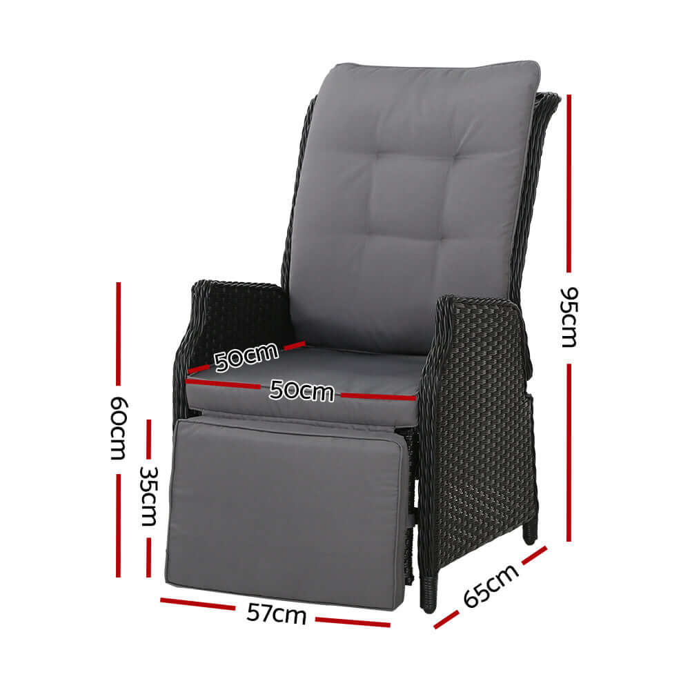 DSZ Product, feed-cond-new, feed-sl-DSZ Freight Payable, newGardeon Recliner Chairs Sun Lounge Wicker Lounger Outdoor Furniture Patio Adjustable Black - Premium Furniture > Outdoor > Outdoor Chairs from Gardeon ! Shop Online Buy Now at S & D's Value Store Family Business Best Customer ServiceDSZ Product, feed-cond-new, feed-sl-DSZ Freight Payable, new