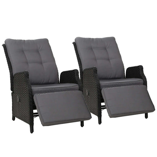 DSZ Product, feed-cond-new, feed-sl-DSZ Freight Payable, newGardeon 2Pc Recliner Chairs Sun Lounge Wicker Lounger Outdoor Furniture Adjustable Black - Premium Furniture > Outdoor > Outdoor Chairs from Gardeon ! Shop Online Buy Now at S & D's Value Store Family Business Best Customer ServiceDSZ Product, feed-cond-new, feed-sl-DSZ Freight Payable, new