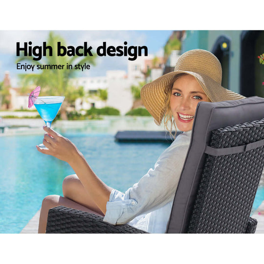 DSZ Product, feed-cond-new, feed-sl-DSZ Freight Payable, newGardeon Recliner Chair Sun Lounge Wicker Lounger Outdoor Patio Furniture Adjustable Black - Premium Furniture > Outdoor > Outdoor Chairs from Gardeon ! Shop Online Buy Now at S & D's Value Store Family Business Best Customer ServiceDSZ Product, feed-cond-new, feed-sl-DSZ Freight Payable, new