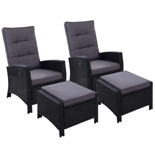 DSZ Product, feed-cond-new, feed-sl-DSZ Freight Payable, newGardeon 2Pc Recliner Chairs Sun Lounge Wicker Lounger Outdoor Furniture Adjustable Black - Premium Furniture > Outdoor > Outdoor Chairs from Gardeon ! Shop Online Buy Now at S & D's Value Store Family Business Best Customer ServiceDSZ Product, feed-cond-new, feed-sl-DSZ Freight Payable, new