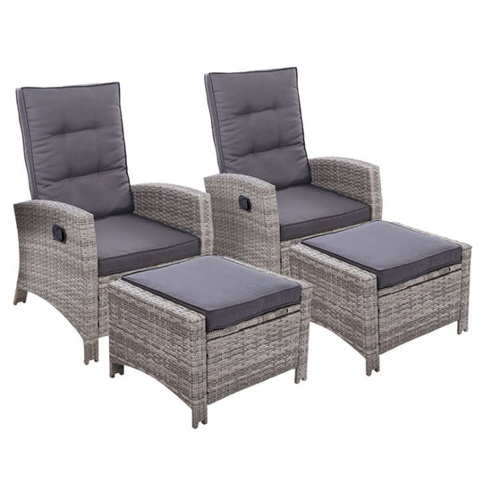 DSZ Product, feed-cond-new, feed-sl-DSZ Freight Payable, newGardeon 2Pc Recliner Chairs Sun Lounge Wicker Lounger Outdoor Furniture Adjustable Grey - Premium Furniture > Outdoor > Outdoor Chairs from Gardeon ! Shop Online Buy Now at S & D's Value Store Family Business Best Customer ServiceDSZ Product, feed-cond-new, feed-sl-DSZ Freight Payable, new