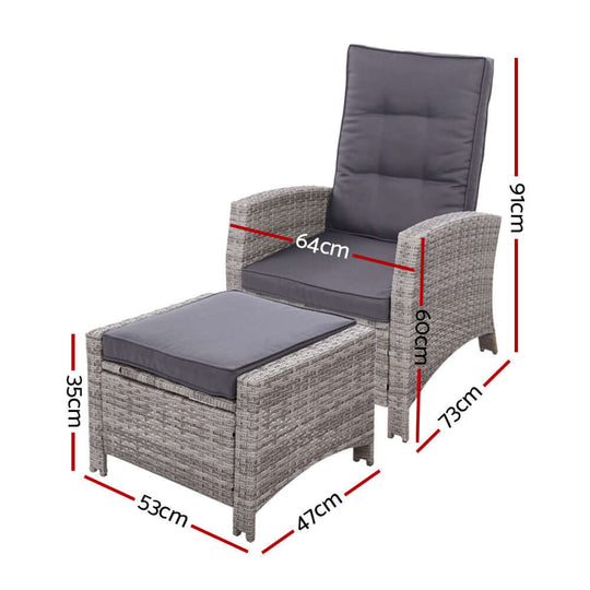 DSZ Product, feed-cond-new, feed-sl-DSZ Freight Payable, newGardeon 2Pc Recliner Chairs Sun Lounge Wicker Lounger Outdoor Furniture Adjustable Grey - Premium Furniture > Outdoor > Outdoor Chairs from Gardeon ! Shop Online Buy Now at S & D's Value Store Family Business Best Customer ServiceDSZ Product, feed-cond-new, feed-sl-DSZ Freight Payable, new