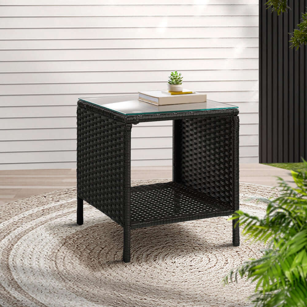 _label_, DSZ Product, feed-cond-new, feed-sl-free shipping, free-shipping, newGardeon Coffee Side Table Wicker Desk Rattan Outdoor Furniture Garden Black - Premium Furniture > Outdoor > Outdoor Chairs from Gardeon ! Shop Online Buy Now at S & D's Value Store Family Business Best Customer Service_label_, DSZ Product, feed-cond-new, feed-sl-free shipping, free-shipping, new