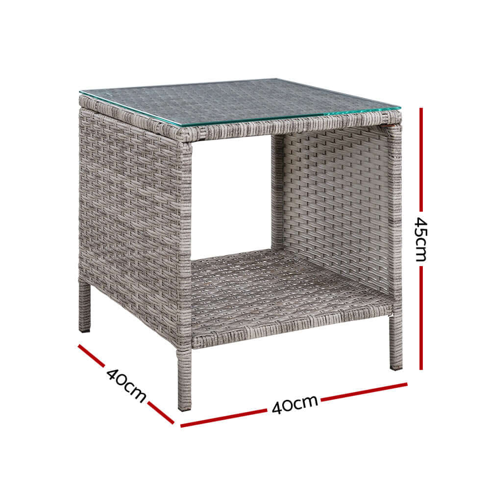 _label_, DSZ Product, feed-cond-new, feed-sl-free shipping, free-shipping, newGardeon Coffee Side Table Wicker Desk Rattan Outdoor Furniture Garden Grey - Premium Furniture > Outdoor > Outdoor Chairs from Gardeon ! Shop Online Buy Now at S & D's Value Store Family Business Best Customer Service_label_, DSZ Product, feed-cond-new, feed-sl-free shipping, free-shipping, new