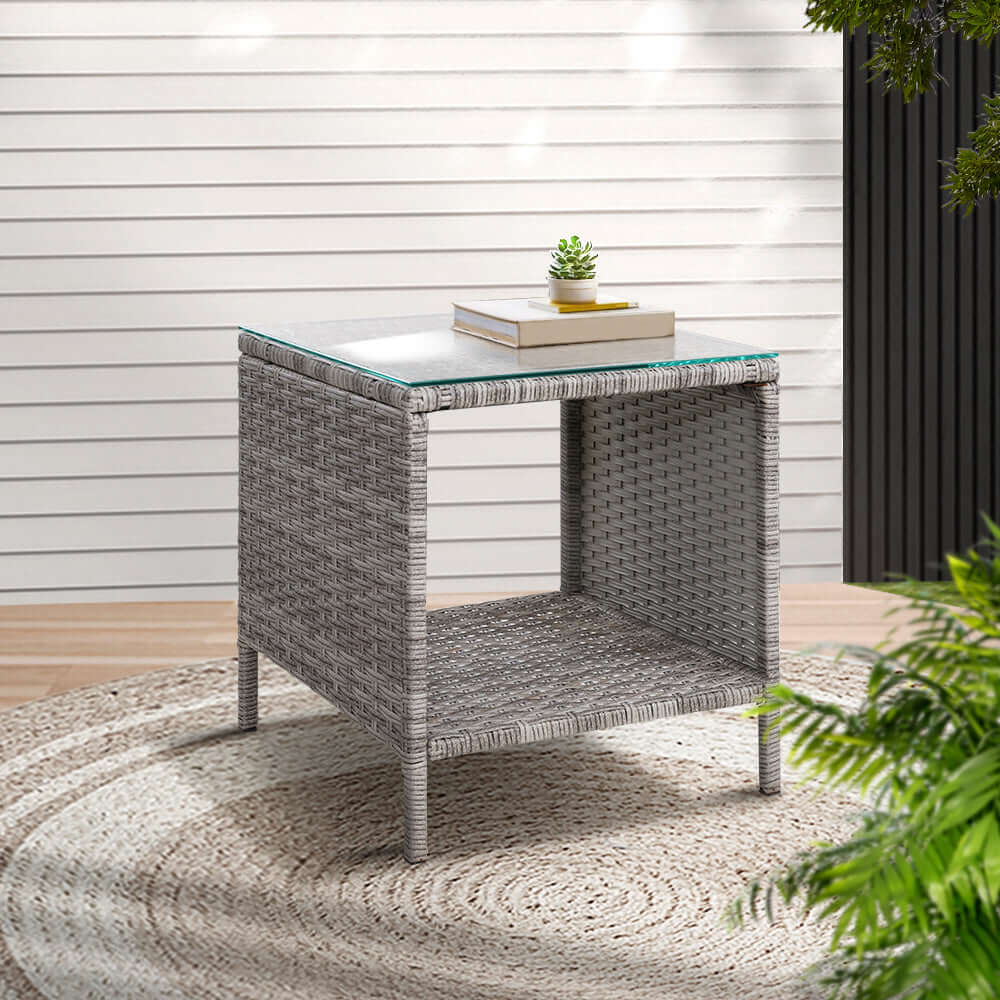 _label_, DSZ Product, feed-cond-new, feed-sl-free shipping, free-shipping, newGardeon Coffee Side Table Wicker Desk Rattan Outdoor Furniture Garden Grey - Premium Furniture > Outdoor > Outdoor Chairs from Gardeon ! Shop Online Buy Now at S & D's Value Store Family Business Best Customer Service_label_, DSZ Product, feed-cond-new, feed-sl-free shipping, free-shipping, new