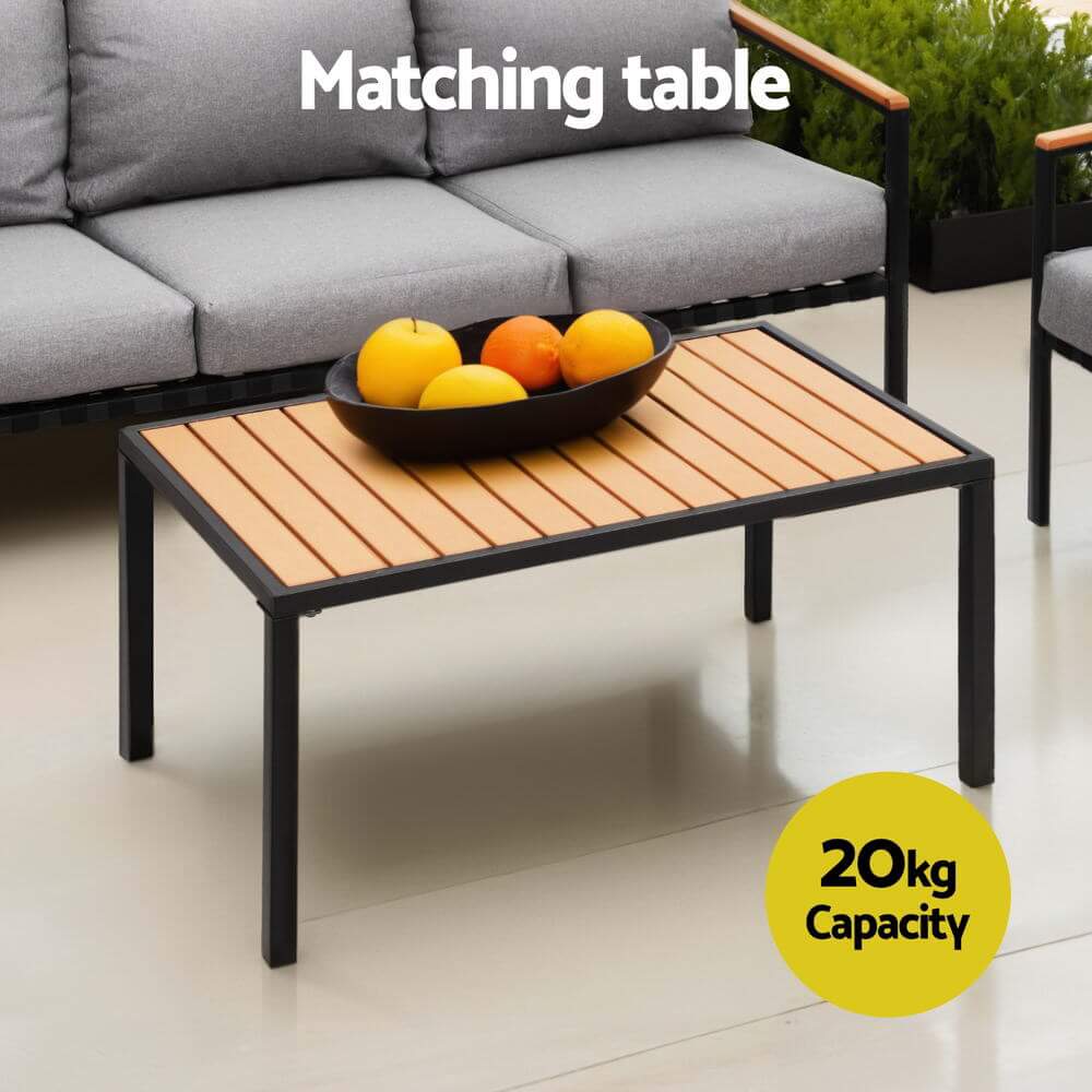 Gardeon outdoor matching table with fruit bowl, stylish design, 20kg capacity for patio and garden use.