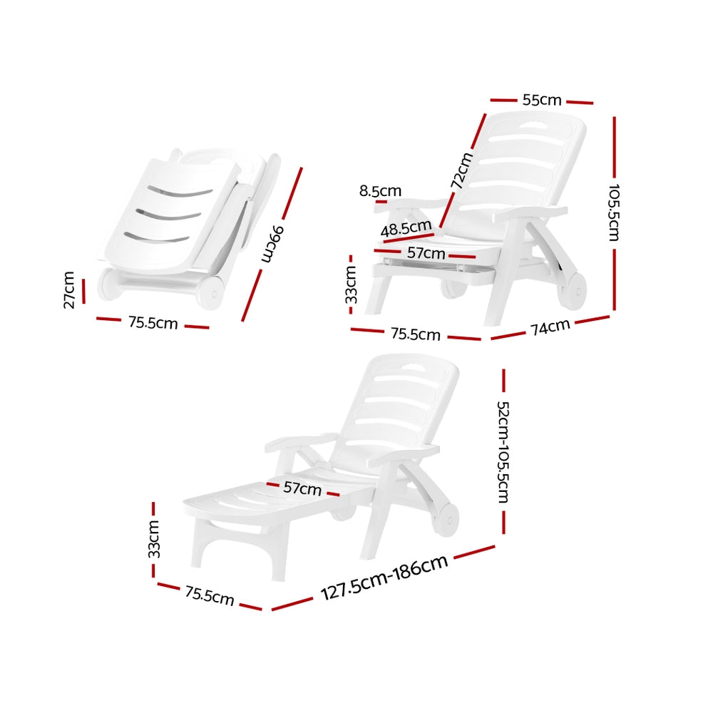 DSZ Product, feed-cond-new, feed-sl-DSZ Freight Payable, newGardeon Sun Lounger Folding Chaise Lounge Chair Wheels Patio Outdoor Furniture - Premium Furniture > Outdoor > Outdoor Chairs from Gardeon ! Shop Online Buy Now at S & D's Value Store Family Business Best Customer ServiceDSZ Product, feed-cond-new, feed-sl-DSZ Freight Payable, new