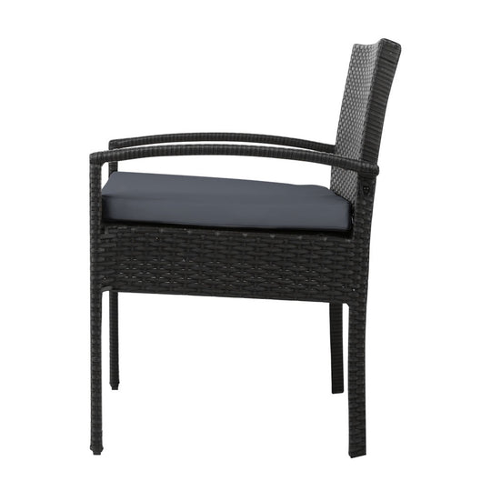 DSZ Product, feed-cond-new, feed-sl-DSZ Freight Payable, newGardeon 3Pc Patio Furniture Bistro Set Wicker Outdoor Lounge Setting Black - Premium Furniture > Outdoor > Outdoor Sofas & Lounge Sets from Gardeon ! Shop Online Buy Now at S & D's Value Store Family Business Best Customer ServiceDSZ Product, feed-cond-new, feed-sl-DSZ Freight Payable, new