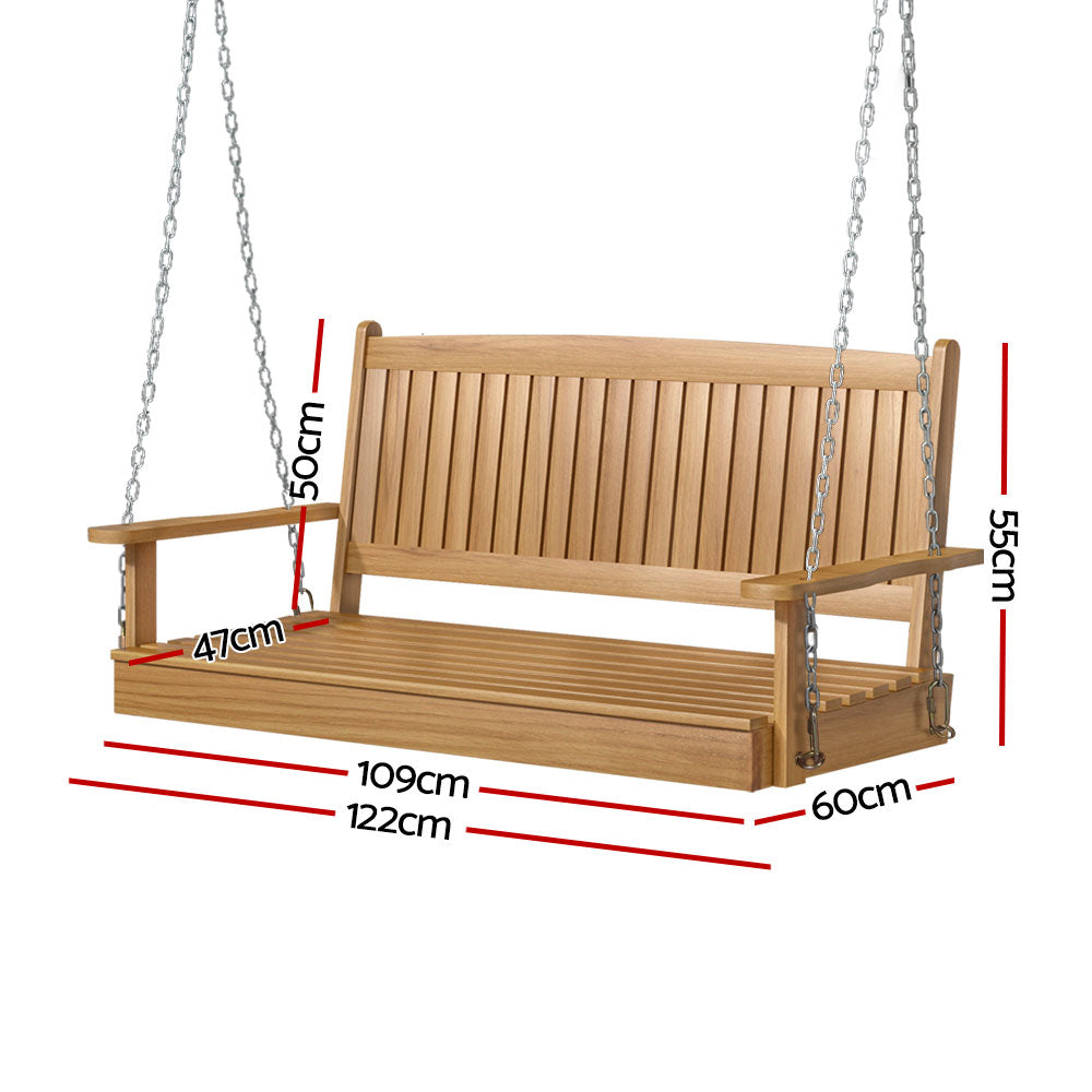 DSZ Product, feed-cond-new, feed-sl-DSZ Freight Payable, newGardeon Porch Swing Chair With Chain Outdoor Furniture Wooden Bench 2 Seat Teak - Premium Furniture > Outdoor > Outdoor Chairs from Gardeon ! Shop Online Buy Now at S & D's Value Store Family Business Best Customer ServiceDSZ Product, feed-cond-new, feed-sl-DSZ Freight Payable, new