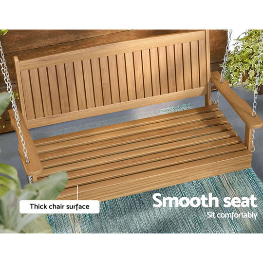 DSZ Product, feed-cond-new, feed-sl-DSZ Freight Payable, newGardeon Porch Swing Chair With Chain Outdoor Furniture Wooden Bench 2 Seat Teak - Premium Furniture > Outdoor > Outdoor Chairs from Gardeon ! Shop Online Buy Now at S & D's Value Store Family Business Best Customer ServiceDSZ Product, feed-cond-new, feed-sl-DSZ Freight Payable, new