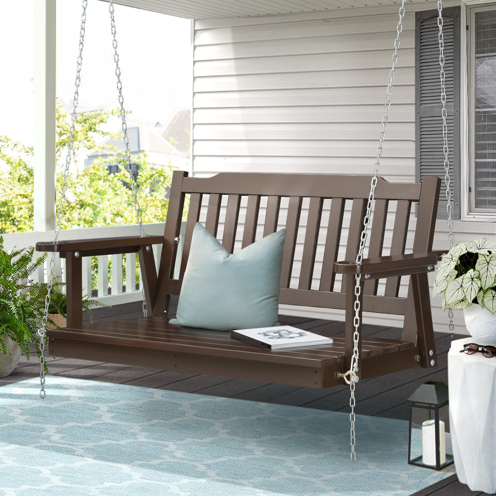 DSZ Product, feed-cond-new, feed-sl-DSZ Freight Payable, newGardeon Porch Swing Chair With Chain Garden Bench Outdoor Furniture Wooden Brown - Premium Furniture > Outdoor > Outdoor Chairs from Gardeon ! Shop Online Buy Now at S & D's Value Store Family Business Best Customer ServiceDSZ Product, feed-cond-new, feed-sl-DSZ Freight Payable, new