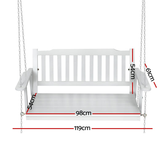 DSZ Product, feed-cond-new, feed-sl-DSZ Freight Payable, newGardeon Porch Swing Chair With Chain Garden Bench Outdoor Furniture Wooden White - Premium Furniture > Outdoor > Outdoor Chairs from Gardeon ! Shop Online Buy Now at S & D's Value Store Family Business Best Customer ServiceDSZ Product, feed-cond-new, feed-sl-DSZ Freight Payable, new