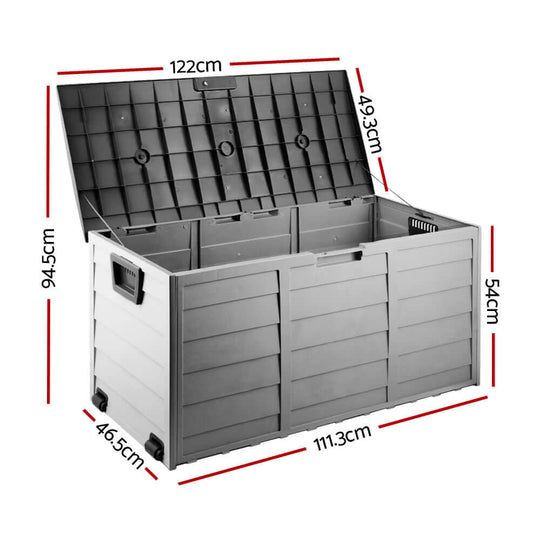 Gardeon Outdoor Storage Box dimensions and features, perfect for affordable, quality outdoor organization.