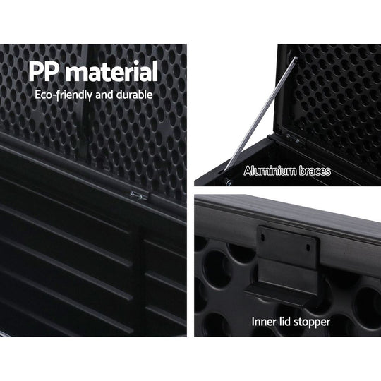 DSZ Product, feed-cond-new, feed-sl-DSZ Freight Payable, newGardeon Outdoor Storage Box 390L Container Lockable Garden Bench Shed Tools Toy All Black - Premium Furniture > Outdoor > Outdoor Storage Boxes from Gardeon ! Shop Online Buy Now at S & D's Value Store Family Business Best Customer ServiceDSZ Product, feed-cond-new, feed-sl-DSZ Freight Payable, new