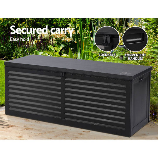 DSZ Product, feed-cond-new, feed-sl-DSZ Freight Payable, newGardeon Outdoor Storage Box 390L Container Lockable Garden Bench Shed Tools Toy All Black - Premium Furniture > Outdoor > Outdoor Storage Boxes from Gardeon ! Shop Online Buy Now at S & D's Value Store Family Business Best Customer ServiceDSZ Product, feed-cond-new, feed-sl-DSZ Freight Payable, new