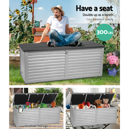 DSZ Product, feed-cond-new, feed-sl-DSZ Freight Payable, newGardeon Outdoor Storage Box 390L Container Lockable Garden Bench Tools Toy Shed Black - Premium Furniture > Outdoor > Outdoor Storage Boxes from Gardeon ! Shop Online Buy Now at S & D's Value Store Family Business Best Customer ServiceDSZ Product, feed-cond-new, feed-sl-DSZ Freight Payable, new