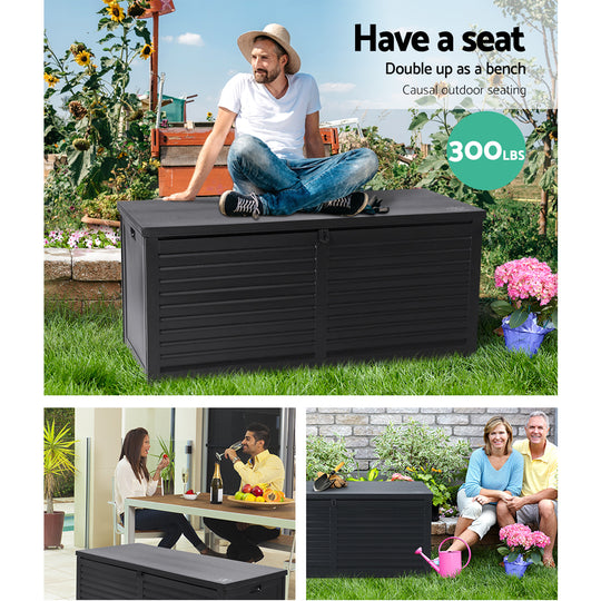 DSZ Product, feed-cond-new, feed-sl-DSZ Freight Payable, newGardeon Outdoor Storage Box 490L Container Lockable Garden Bench Shed Tools Toy All Black - Premium Furniture > Outdoor > Outdoor Storage Boxes from Gardeon ! Shop Online Buy Now at S & D's Value Store Family Business Best Customer ServiceDSZ Product, feed-cond-new, feed-sl-DSZ Freight Payable, new