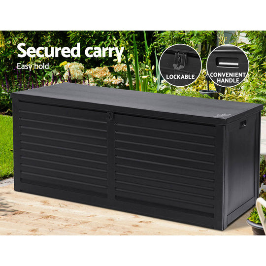 DSZ Product, feed-cond-new, feed-sl-DSZ Freight Payable, newGardeon Outdoor Storage Box 490L Container Lockable Garden Bench Shed Tools Toy All Black - Premium Furniture > Outdoor > Outdoor Storage Boxes from Gardeon ! Shop Online Buy Now at S & D's Value Store Family Business Best Customer ServiceDSZ Product, feed-cond-new, feed-sl-DSZ Freight Payable, new