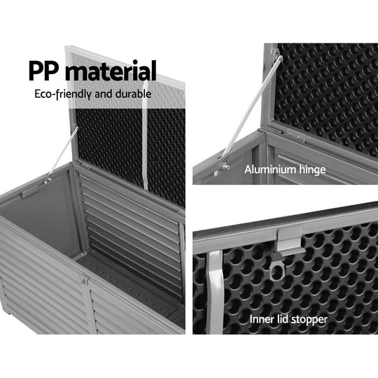 DSZ Product, feed-cond-new, feed-sl-DSZ Freight Payable, newGardeon Outdoor Storage Box 490L Container Lockable Garden Bench Tools Toy Shed Black - Premium Furniture > Outdoor > Outdoor Storage Boxes from Gardeon ! Shop Online Buy Now at S & D's Value Store Family Business Best Customer ServiceDSZ Product, feed-cond-new, feed-sl-DSZ Freight Payable, new