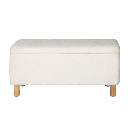 DSZ Product, feed-cond-new, feed-sl-DSZ Freight Payable, newArtiss Storage Ottoman Blanket Box 99Cm Teddy Fabric White - Premium Furniture > Living Room > Ottomans & Footstools from Artiss ! Shop Online Buy Now at S & D's Value Store Family Business Best Customer ServiceDSZ Product, feed-cond-new, feed-sl-DSZ Freight Payable, new