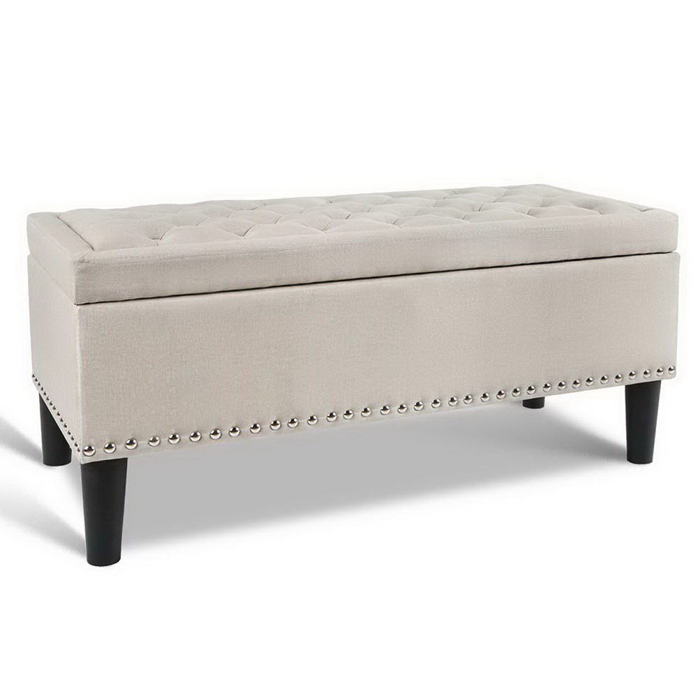 DSZ Product, feed-cond-new, feed-sl-DSZ Freight Payable, newArtiss Storage Ottoman Blanket Box 96Cm Linen Taupe - Premium Furniture > Living Room > Ottomans & Footstools from Artiss ! Shop Online Buy Now at S & D's Value Store Family Business Best Customer ServiceDSZ Product, feed-cond-new, feed-sl-DSZ Freight Payable, new