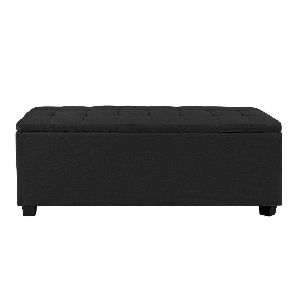 DSZ Product, feed-cond-new, feed-sl-DSZ Freight Payable, newArtiss Storage Ottoman Blanket Box 97Cm Linen Black - Premium Furniture > Living Room > Ottomans & Footstools from Artiss ! Shop Online Buy Now at S & D's Value Store Family Business Best Customer ServiceDSZ Product, feed-cond-new, feed-sl-DSZ Freight Payable, new