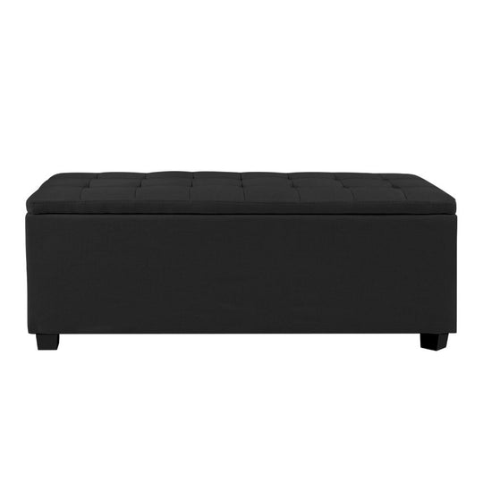 DSZ Product, feed-cond-new, feed-sl-DSZ Freight Payable, newArtiss Storage Ottoman Blanket Box 97Cm Linen Black - Premium Furniture > Living Room > Ottomans & Footstools from Artiss ! Shop Online Buy Now at S & D's Value Store Family Business Best Customer ServiceDSZ Product, feed-cond-new, feed-sl-DSZ Freight Payable, new