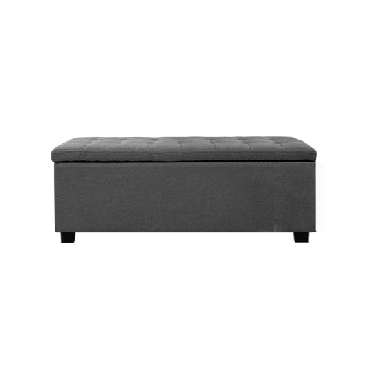 DSZ Product, feed-cond-new, feed-sl-DSZ Freight Payable, newArtiss Storage Ottoman Blanket Box 97Cm Linen Grey - Premium Furniture > Living Room > Ottomans & Footstools from Artiss ! Shop Online Buy Now at S & D's Value Store Family Business Best Customer ServiceDSZ Product, feed-cond-new, feed-sl-DSZ Freight Payable, new