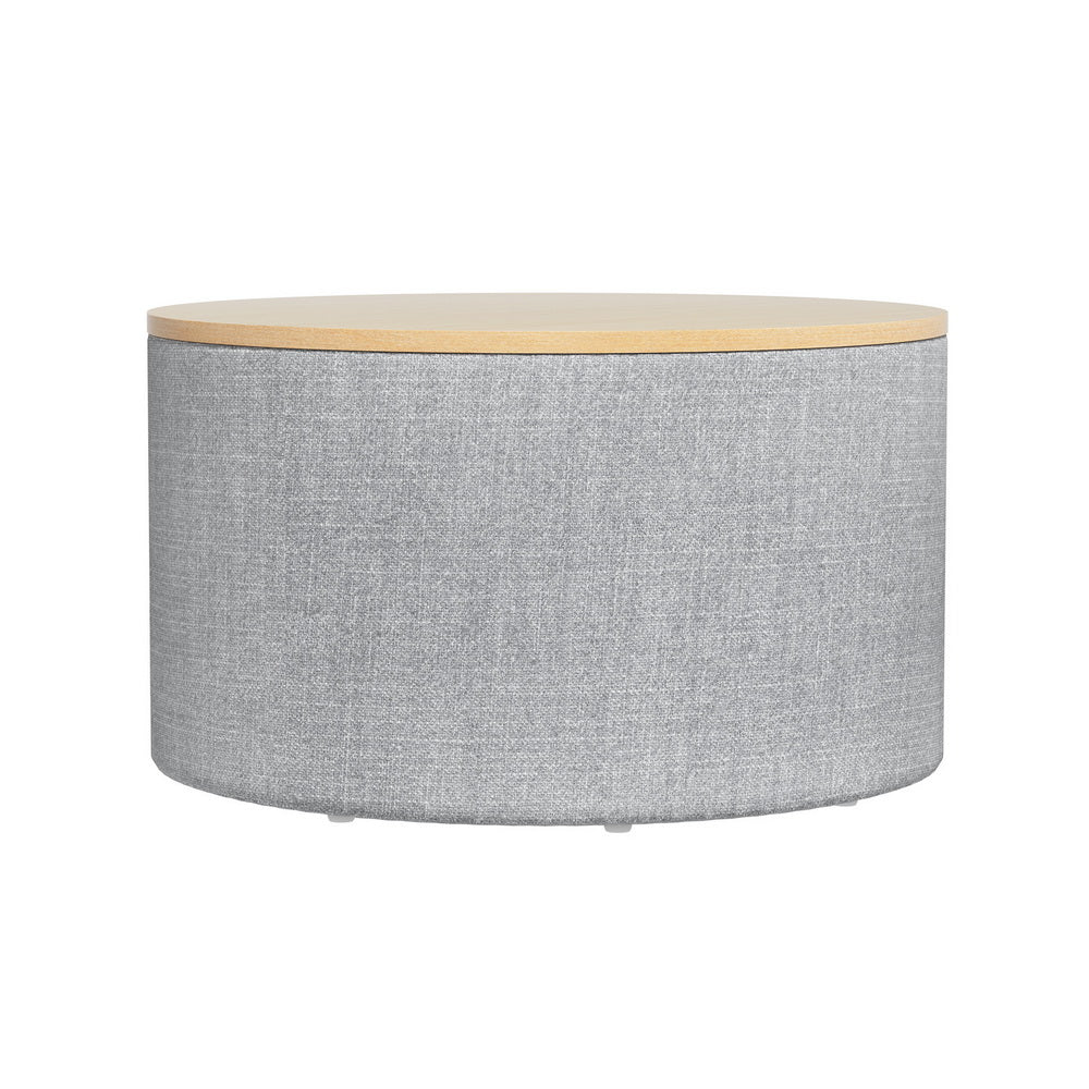 DSZ Product, feed-cond-new, feed-sl-DSZ Freight Payable, newArtiss Storage Ottoman Blanket Box 60Cm Linen Round Grey - Premium Furniture > Living Room > Ottomans & Footstools from Artiss ! Shop Online Buy Now at S & D's Value Store Family Business Best Customer ServiceDSZ Product, feed-cond-new, feed-sl-DSZ Freight Payable, new