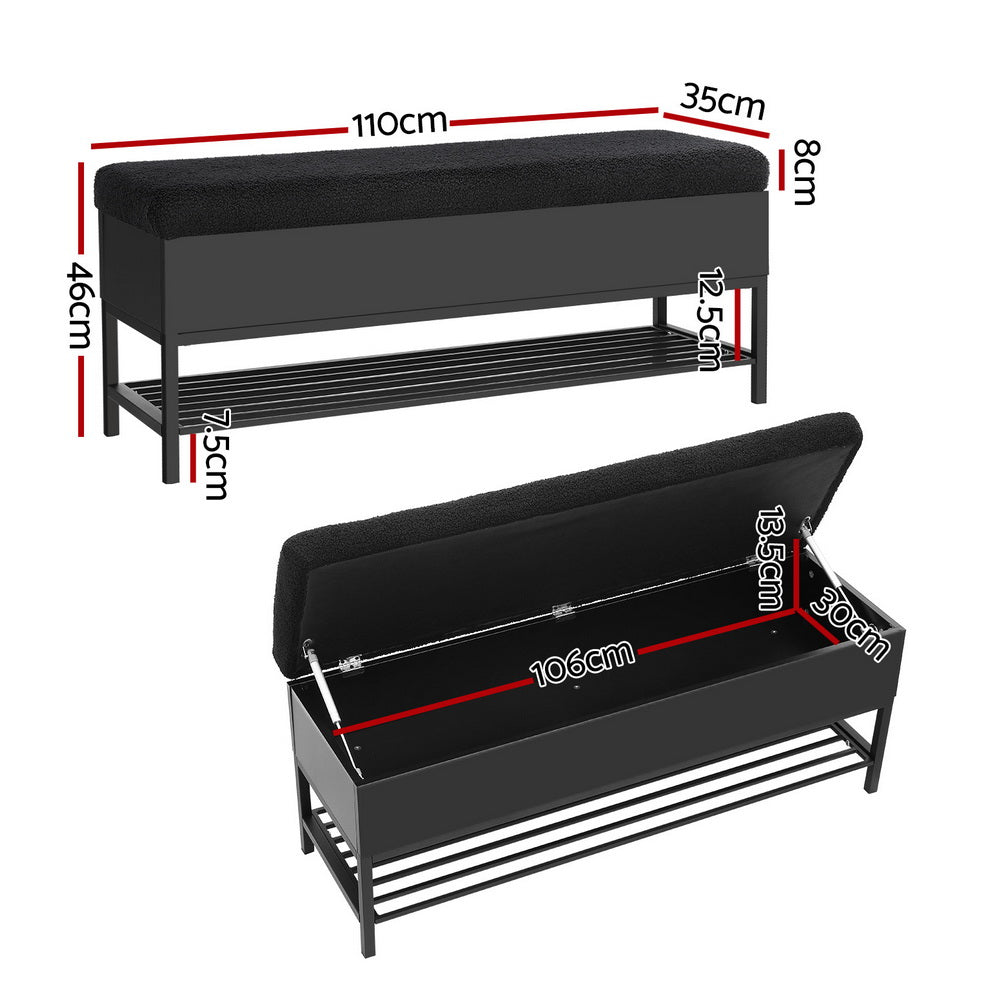 DSZ Product, feed-cond-new, feed-sl-DSZ Freight Payable, newArtiss Storage Ottoman Blanket Box 110Cm Boucle Shelf - Premium Furniture > Living Room > Ottomans & Footstools from Artiss ! Shop Online Buy Now at S & D's Value Store Family Business Best Customer ServiceDSZ Product, feed-cond-new, feed-sl-DSZ Freight Payable, new